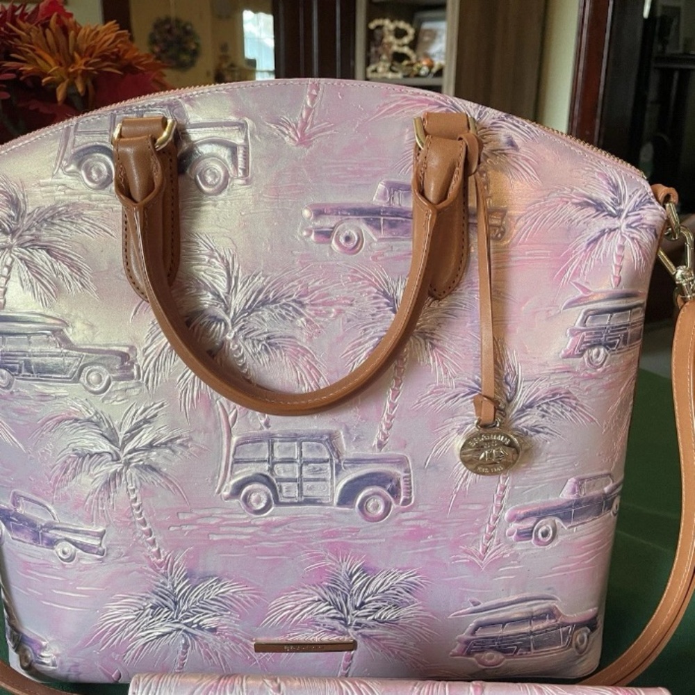 Brahmin Optimism Copa Cabana Large Duxbury Satchel with Matching Ady Wallet. EUC - Picture 2 of 12